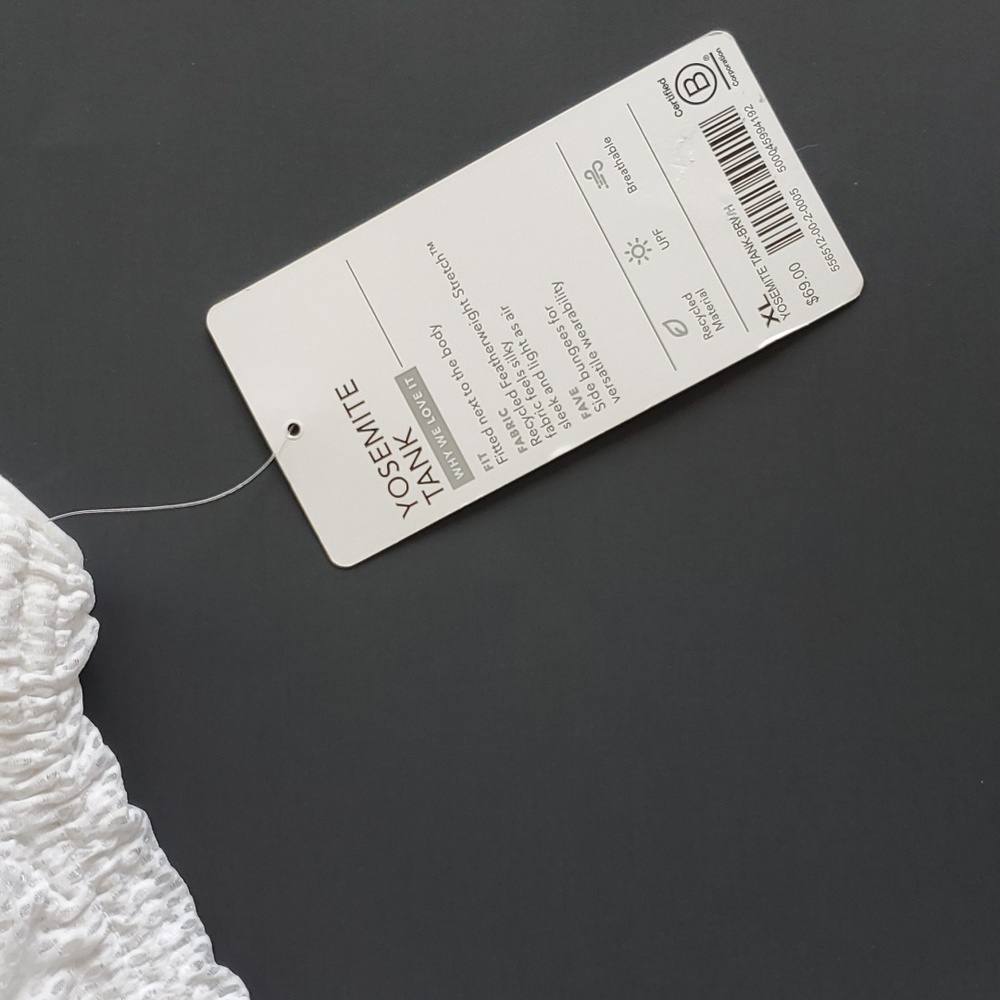 Athleta NWT Yosemite Tank Top White, Size XL - Picture 4 of 6